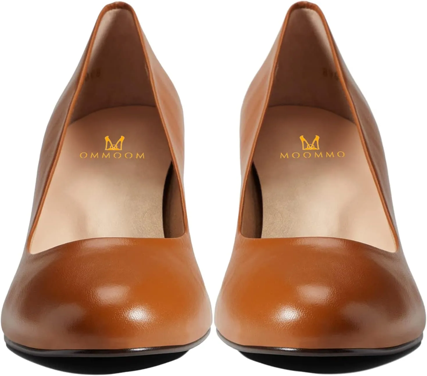 MOOMMO Women's Classic Chunky Block Heel Suede Pumps Round Closed Toe Slip On 2" Low Thick Heels Dress Shoes Matte Patent Leather Spring Fashion Office Work Pump Basic Shoe Elegant Wedding 4-11 M US