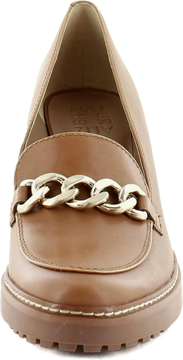 Naturalizer Women's Callie-Moc Loafer Pump English Tea Brown Leather 8.5 W