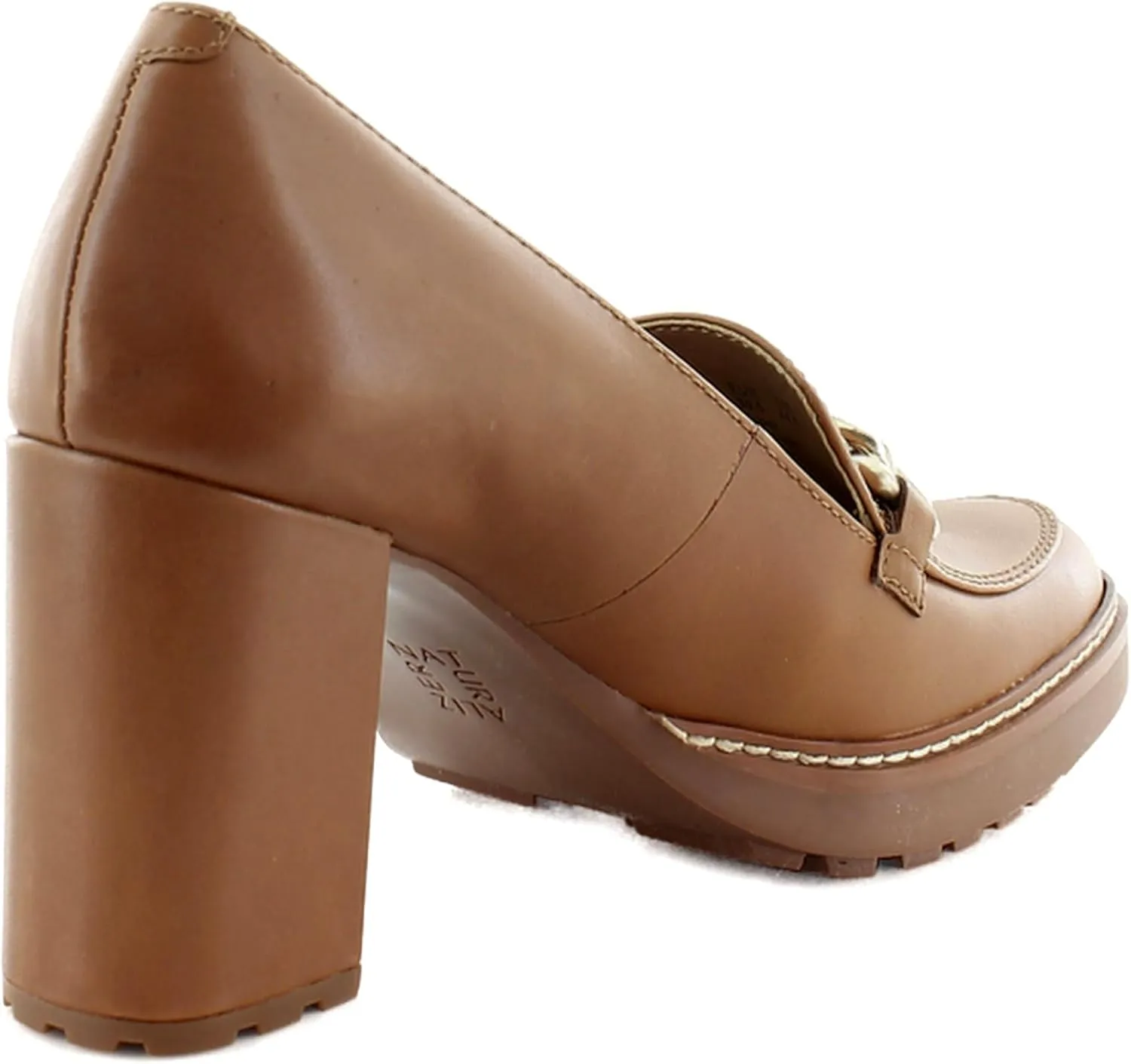 Naturalizer Women's Callie-Moc Loafer Pump English Tea Brown Leather 8.5 W