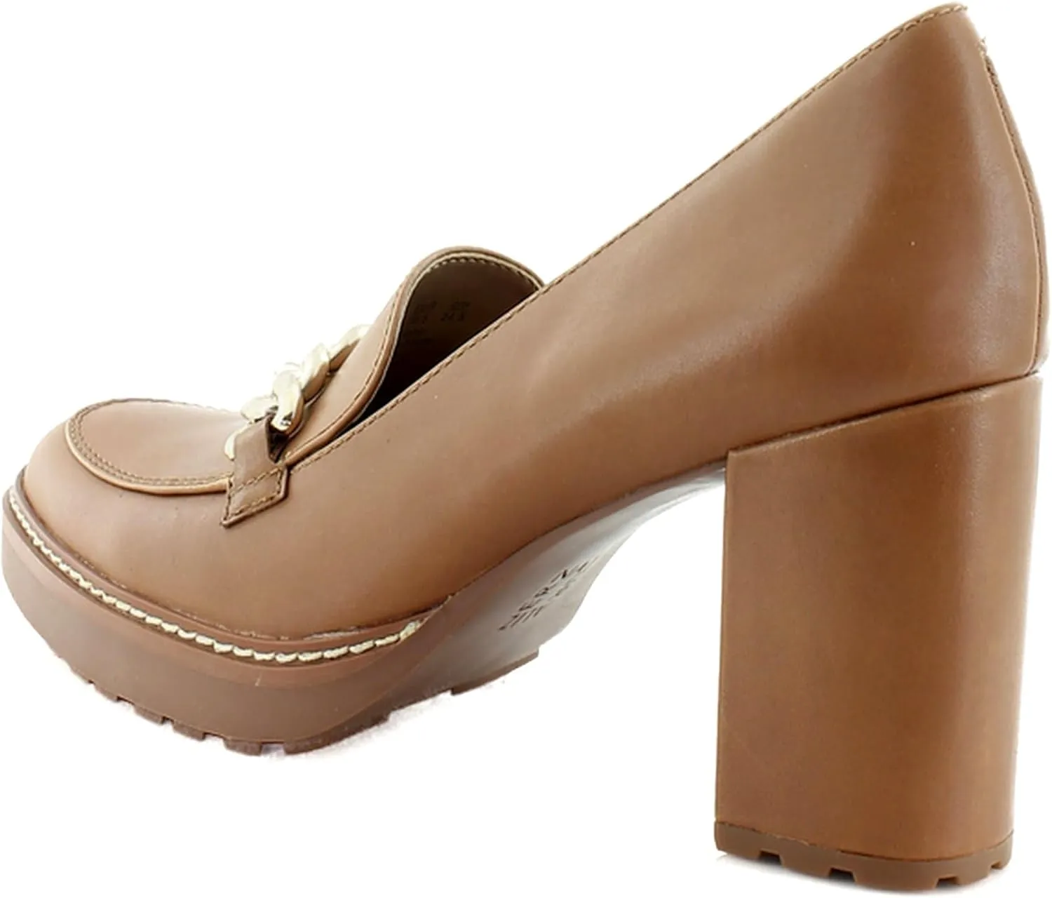 Naturalizer Women's Callie-Moc Loafer Pump English Tea Brown Leather 8.5 W