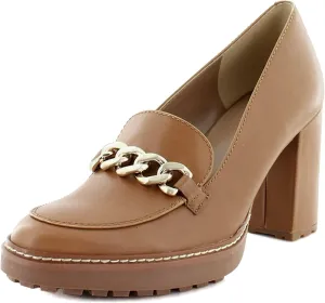 Naturalizer Women's Callie-Moc Loafer Pump English Tea Brown Leather 8.5 W
