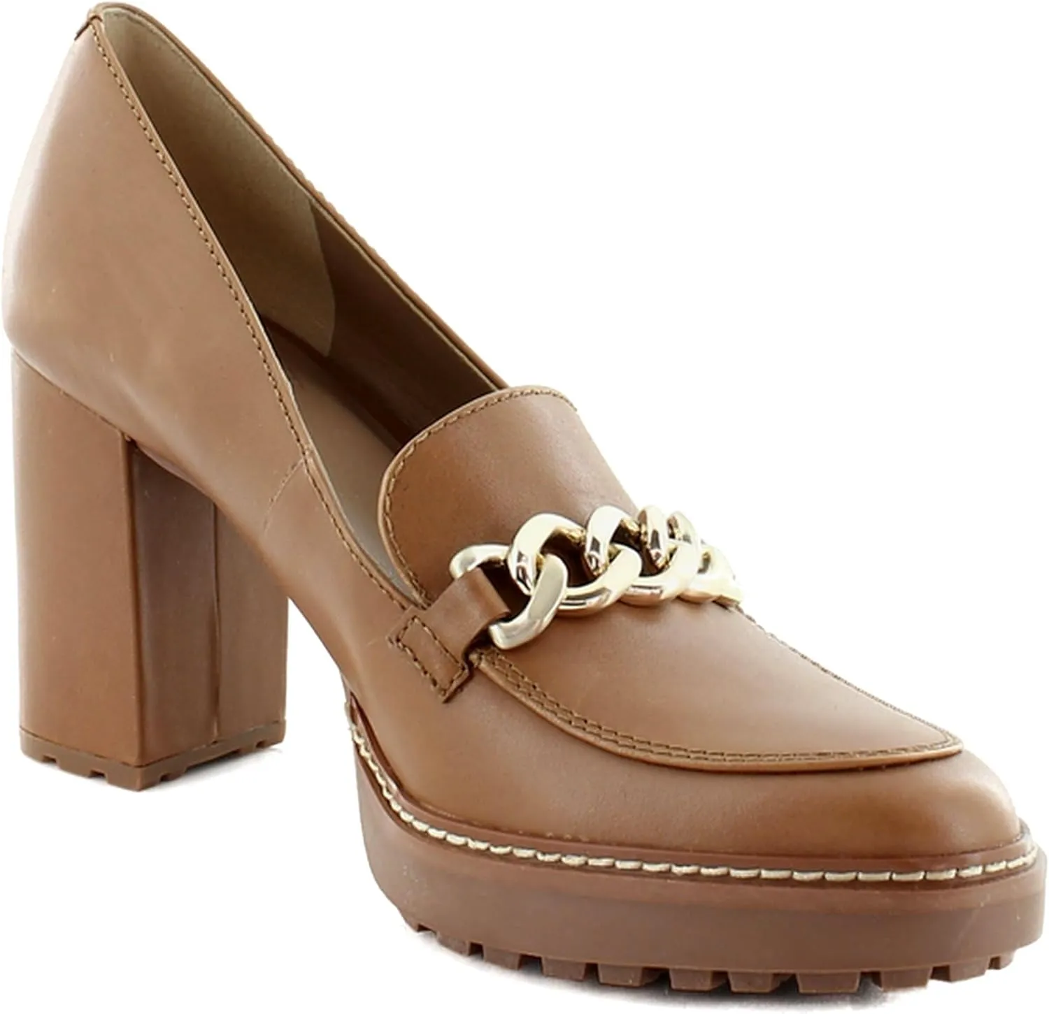 Naturalizer Women's Callie-Moc Loafer Pump English Tea Brown Leather 8.5 W