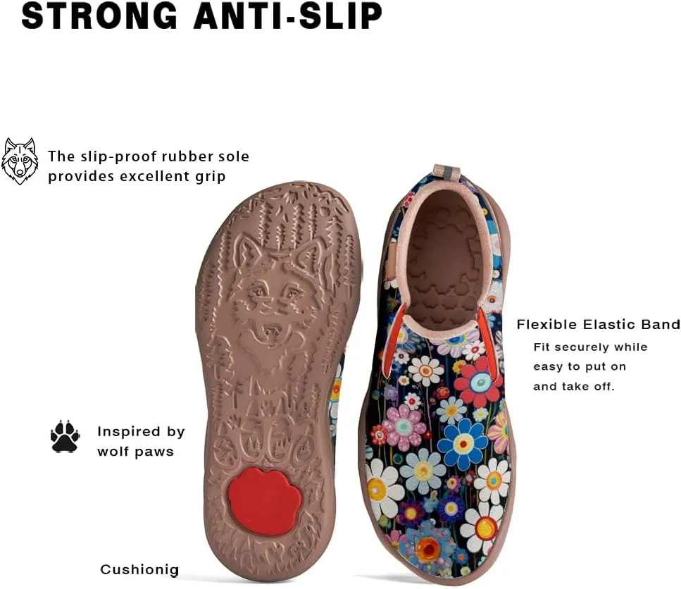 Onehorse Kid's Fashion Sneakers Lightweight Casual Comfortable Boys Girls Flower Painted Travel Shoes