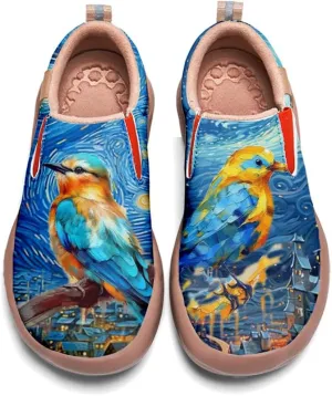 Onehorse Kids Loafers Slip-on Painted Sneakers Boys Girls Lightweight Comfortable Non-Slip Walking Shoes