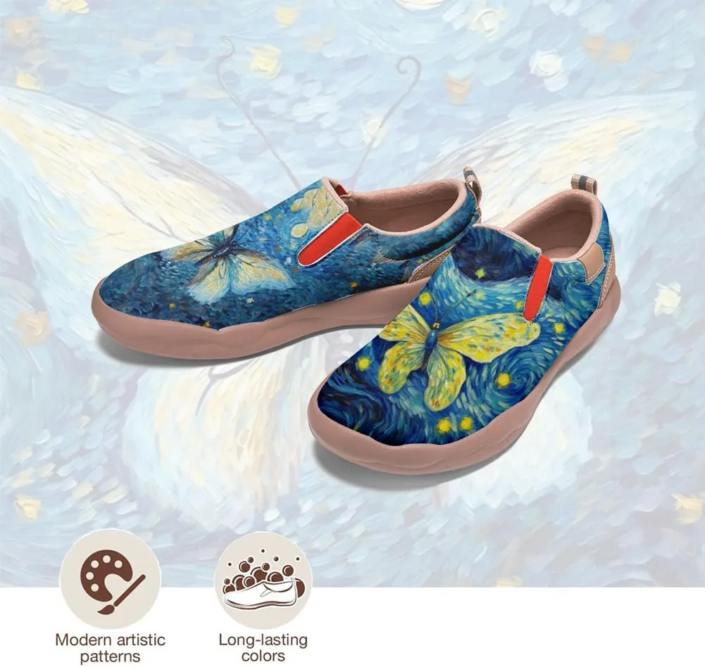 Onehorse Kids Loafers Slip-on Painted Sneakers Boys Girls Lightweight Comfortable Non-Slip Walking Shoes