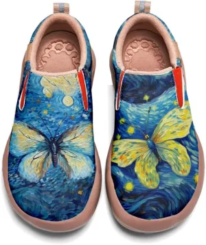 Onehorse Kids Loafers Slip-on Painted Sneakers Boys Girls Lightweight Comfortable Non-Slip Walking Shoes