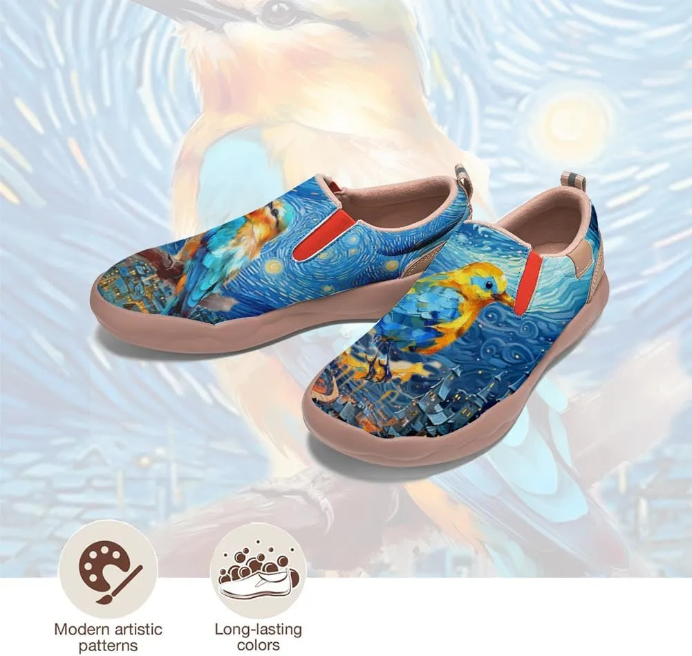 Onehorse Kids Loafers Slip-on Painted Sneakers Boys Girls Lightweight Comfortable Non-Slip Walking Shoes