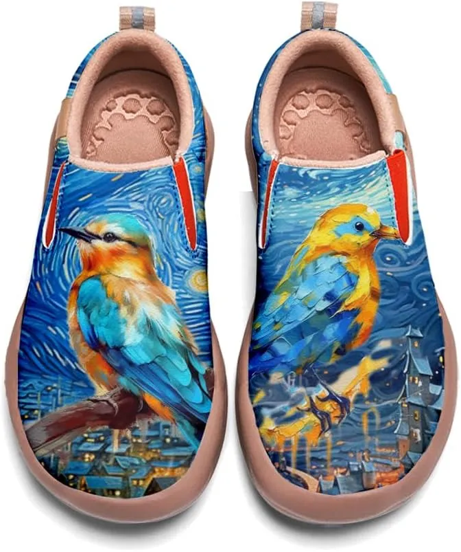 Onehorse Kids Loafers Slip-on Painted Sneakers Boys Girls Lightweight Comfortable Non-Slip Walking Shoes