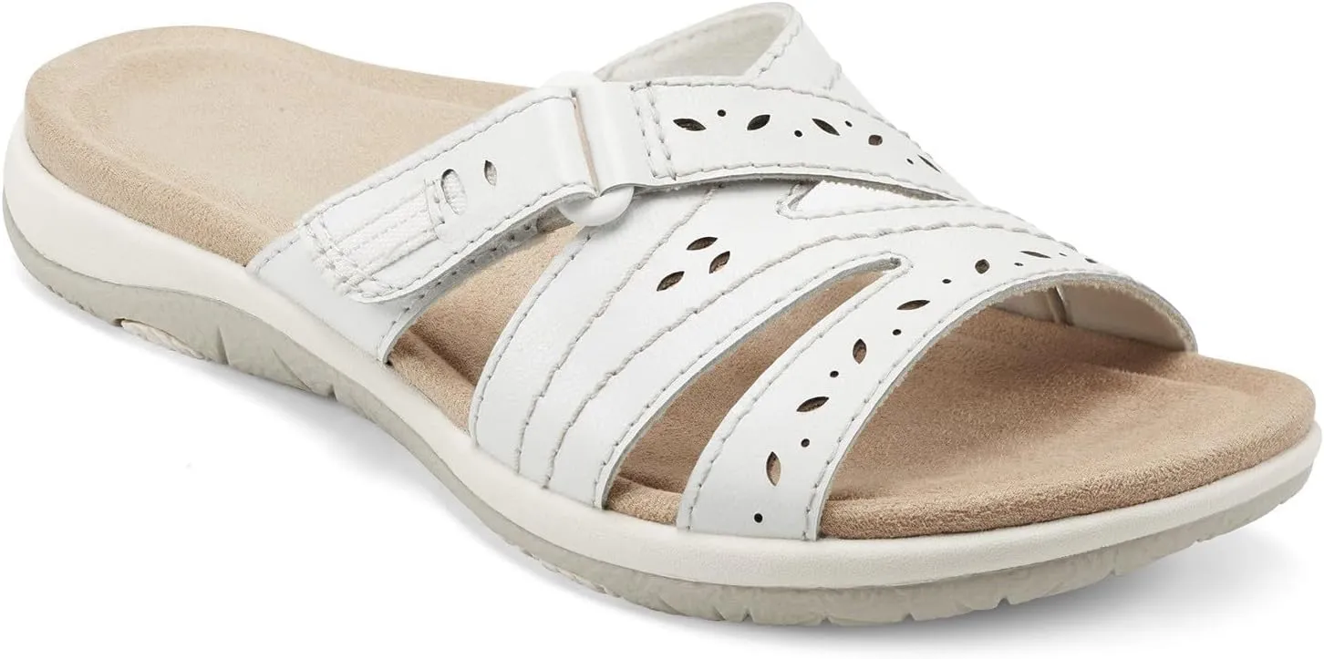Orthopedic Sandals for Women Comfortable Slides Summer Walking Plantar Fasciitis Sandals with Arch Support Adjustable Hook and Loop Straps Outdoor slip-on shoes
