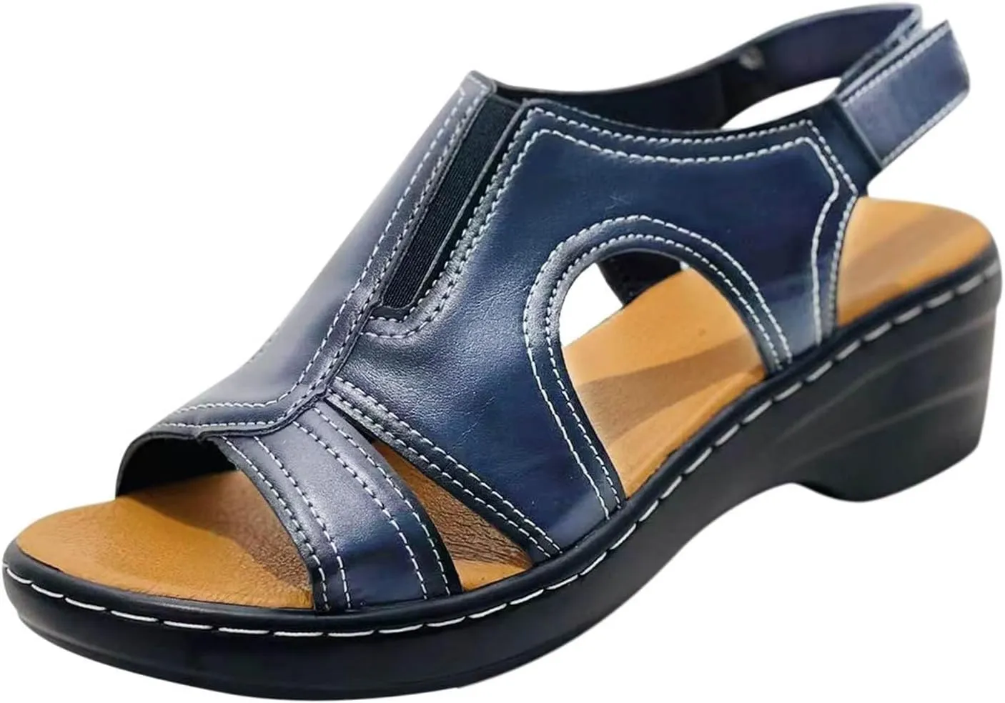 Orthopedic Sandals for Women Dressy Summer Comfortable Walking Sandals with Arch Support Platform Wedge Slides Sandals Shoes