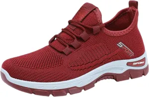 Orthopedic Sneakers for Women Mesh Breathable Lace Up Walking Running Shoes Comfortable Tennis Shoes Non Slip Lightweight Casual Womens Sneakers