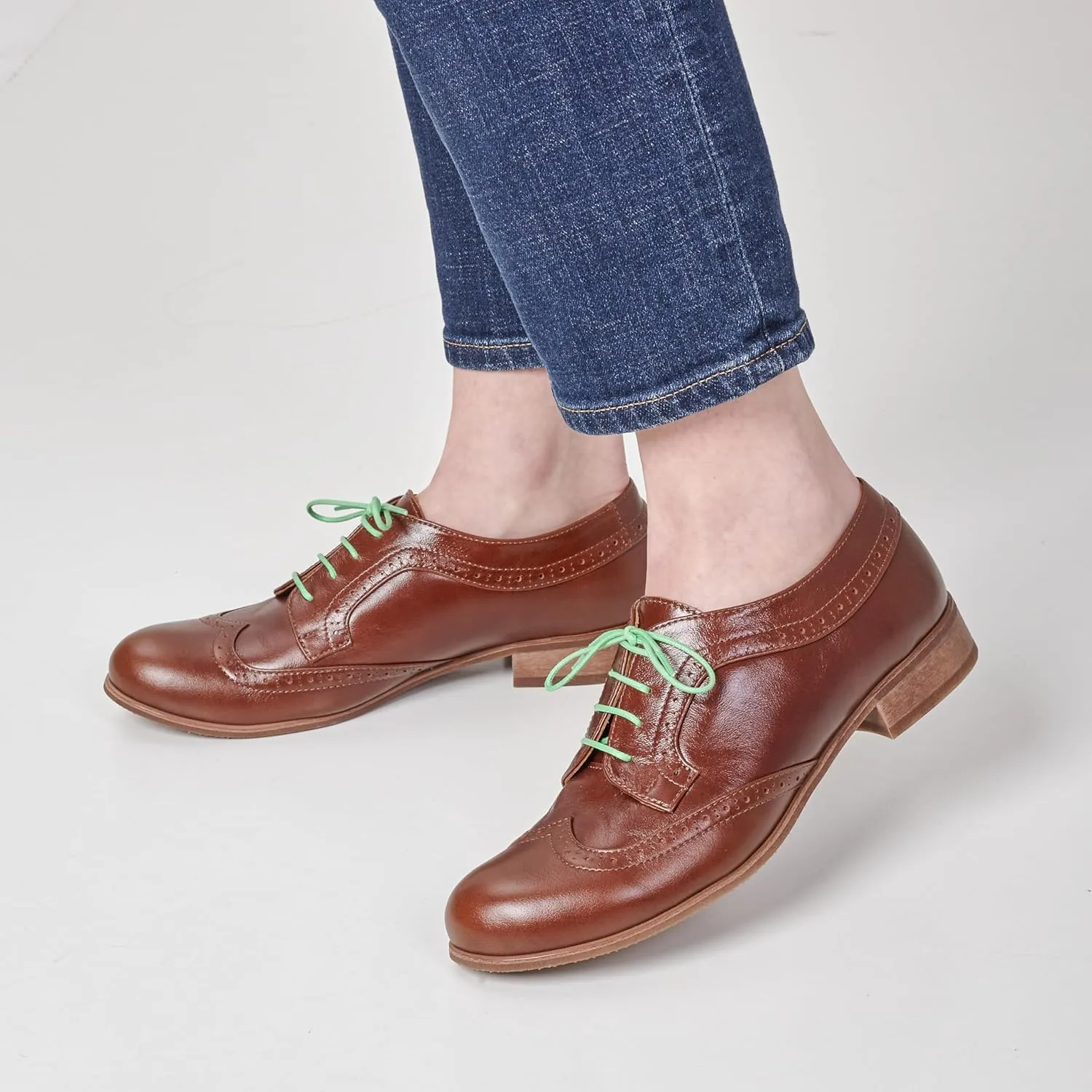 Oxford Shoes for Women - Premium Leather Comfortable Business Casual & Office Shoes – 1” Heel - Consciously Handcrafted in Europe