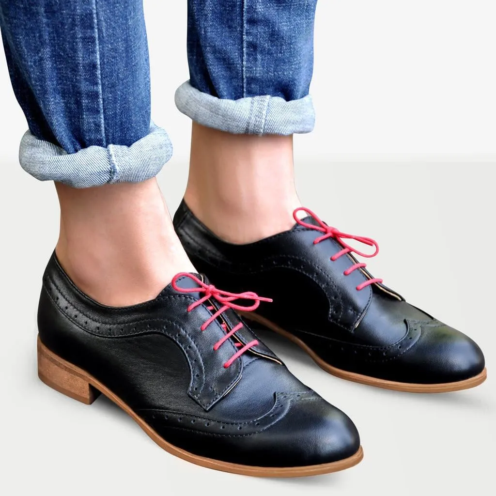 Oxford Shoes for Women - Premium Leather Comfortable Business Casual & Office Shoes – 1” Heel - Consciously Handcrafted in Europe