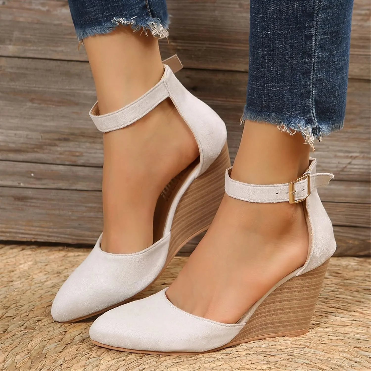Platform Sandals Women Dressy Two-Strap Buckle Chunky Heel Lightweight Summer Party Sandals Padded Footbed 2025 Spring and Summer Vacation