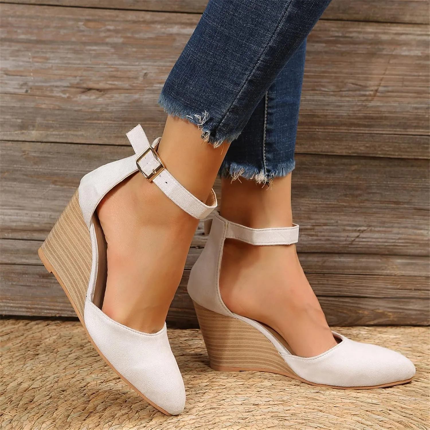 Platform Sandals Women Dressy Two-Strap Buckle Chunky Heel Lightweight Summer Party Sandals Padded Footbed 2025 Spring and Summer Vacation
