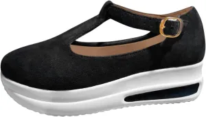 Platform Sandals Women Slip Resistant Cork Wedge Espadrille Slides with Ankle Strap and Breathable Open Toe Comfortable Orthopedic Sandal Beach Dressy Flip Flops for Wide Toe 2025 Spring