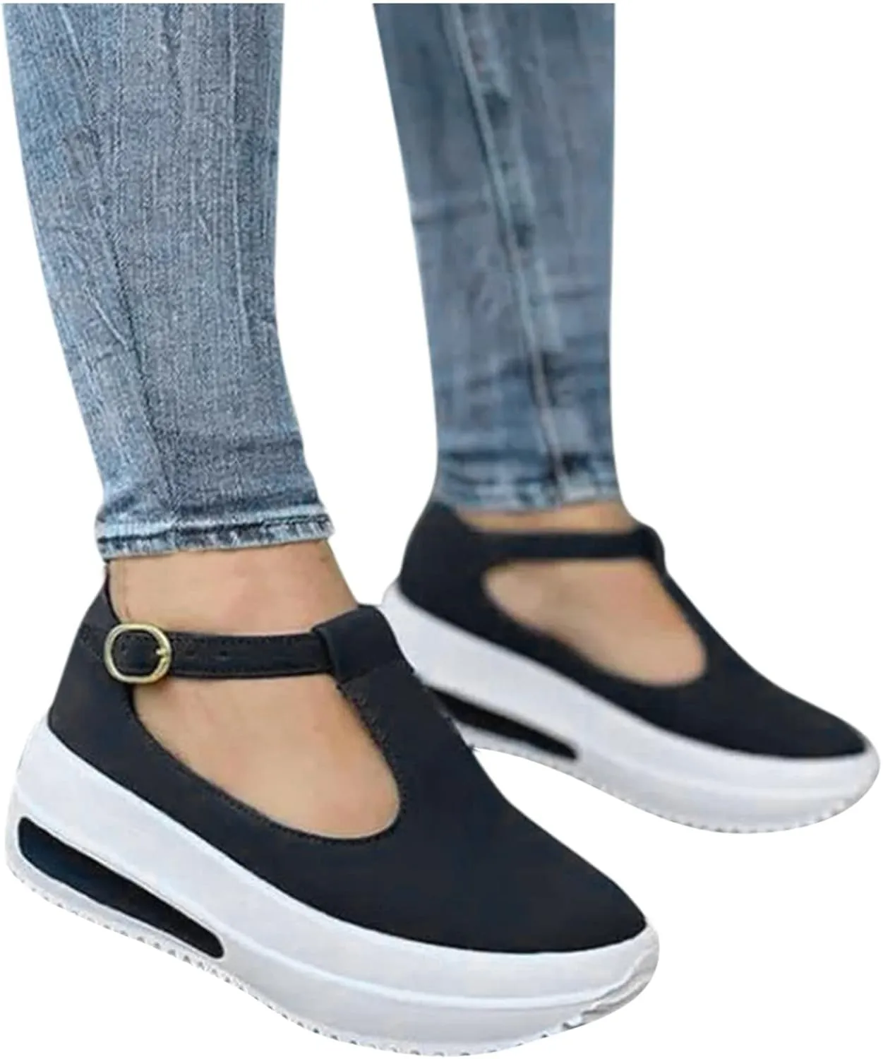 Platform Sandals Women Slip Resistant Cork Wedge Espadrille Slides with Ankle Strap and Breathable Open Toe Comfortable Orthopedic Sandal Beach Dressy Flip Flops for Wide Toe 2025 Spring