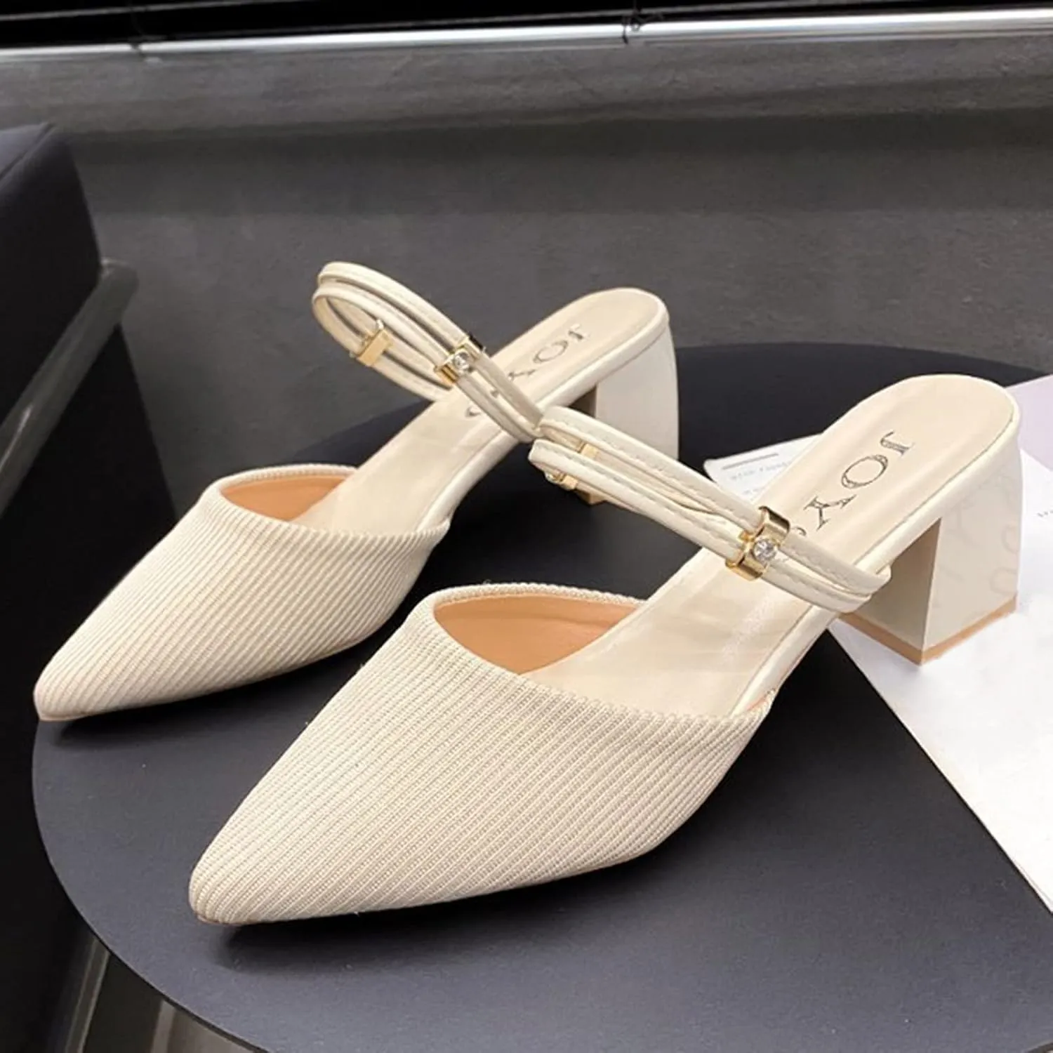 Pumps Strappy Heels for Women Women's Lace Up Heeled Sandals Formal Heels Women's Chunk High Heel Pump Sandals