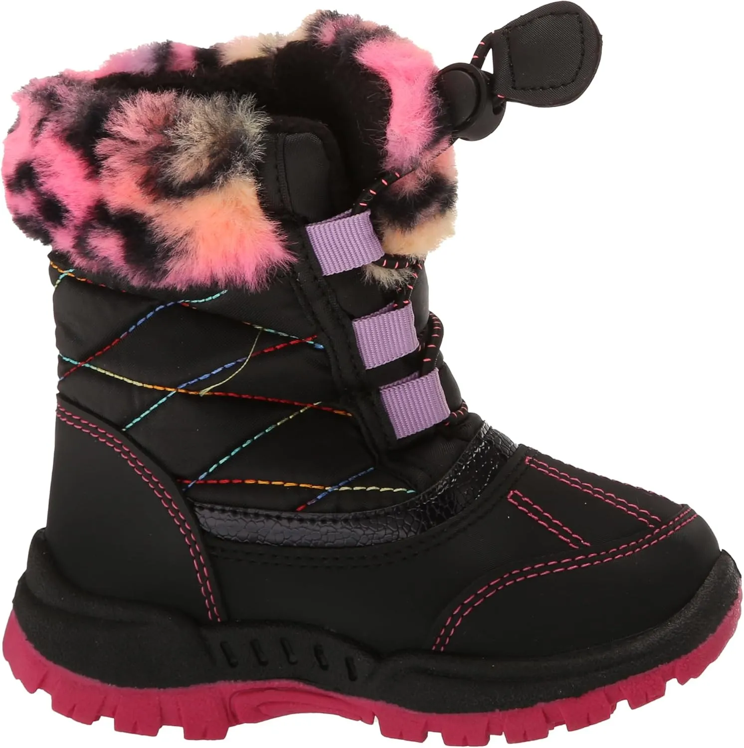 Rugged Bear Girl's Non-Slip Outdoor Water Resistant Snow Boots