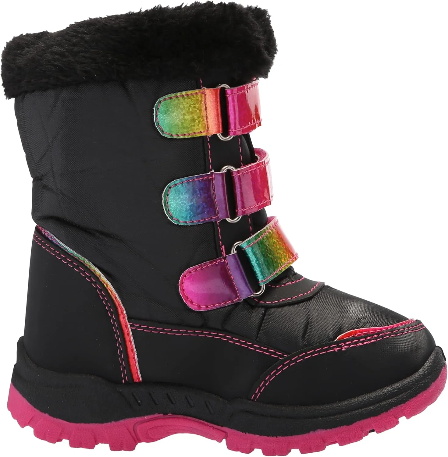 Rugged Bear Girl's Non-Slip Outdoor Water Resistant Snow Boots
