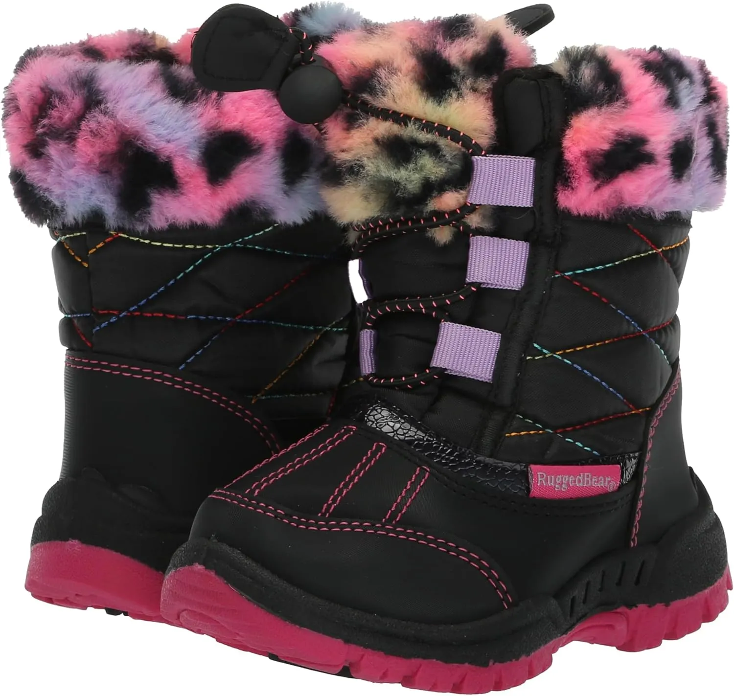 Rugged Bear Girl's Non-Slip Outdoor Water Resistant Snow Boots