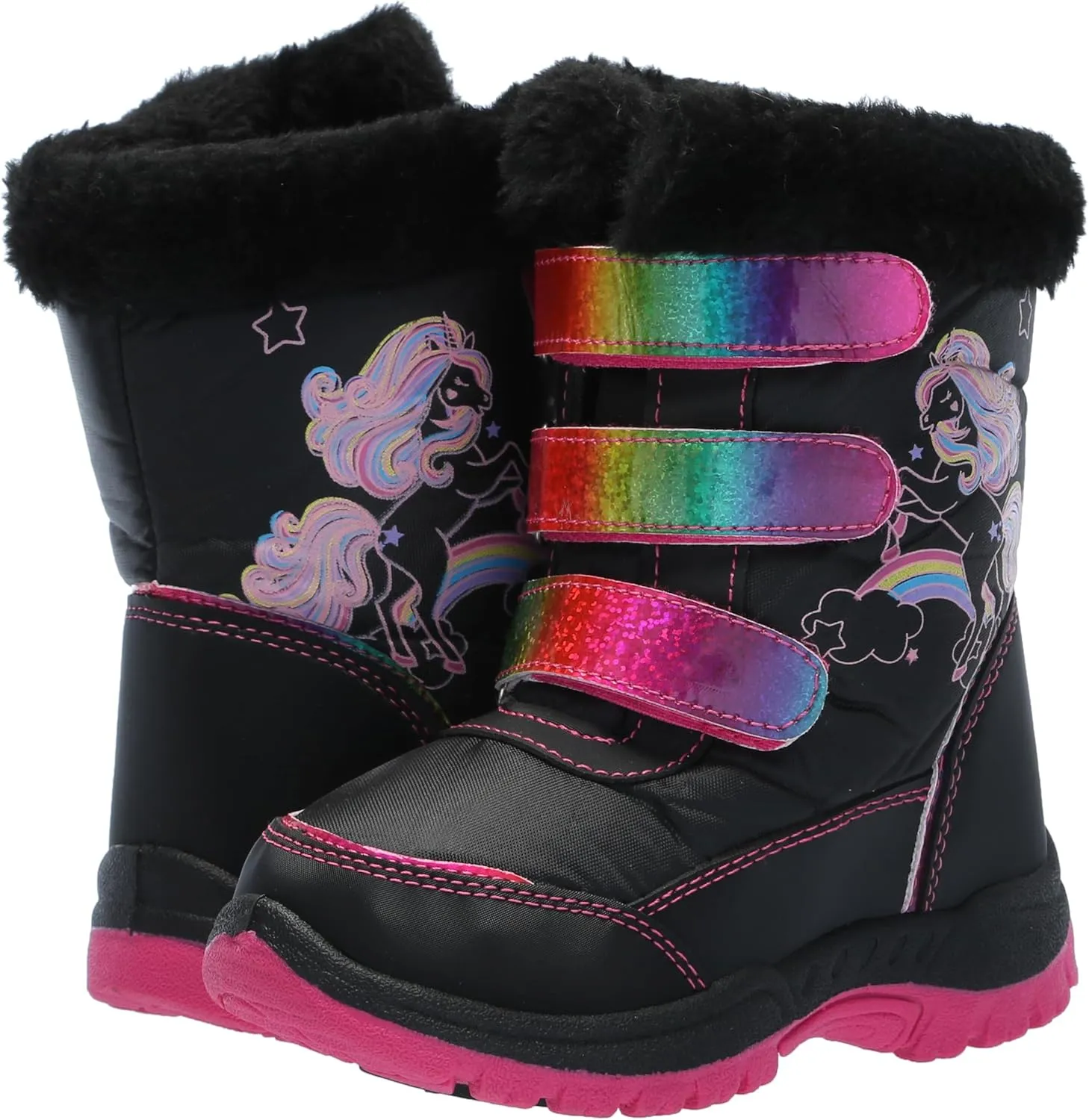 Rugged Bear Girl's Non-Slip Outdoor Water Resistant Snow Boots
