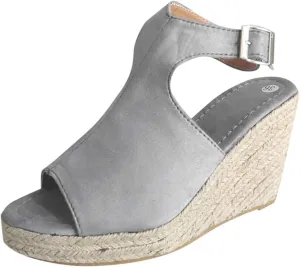 Sandals for Women Casual Summer Wedge Espadrilles Sandals Ankle Strap Open Toe Beach Boho Sandals Roman Shoes