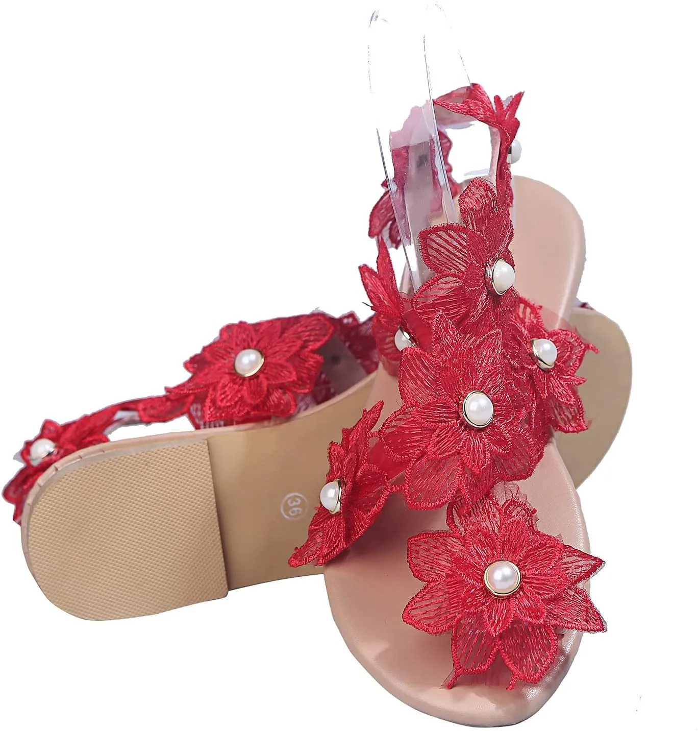 Sandals for Women Dressy Summer, Sandals for Women Flower Shoes Slippers Flat Summer Open Toe Comfy Beach Sandals