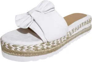 Sandals for Women Flat Cute Slip On Flip Flops Casual Bowknot Slides Slippers Comfortable Beach Travel Shoes 2025 Fashion