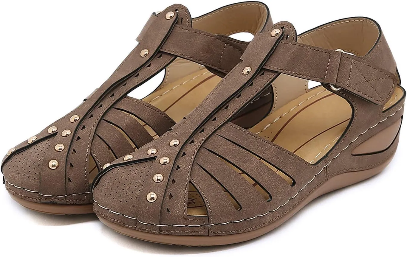 SBGMoSJ Shoes for Bunions and Wide Feet Women Summer Sandals for Women 2024 Black Gold Sandals for Women Dressy Flats Casual Summer Sandals Orthopedic Flip Flops with Heel Zapatos Plataforma De Mujer