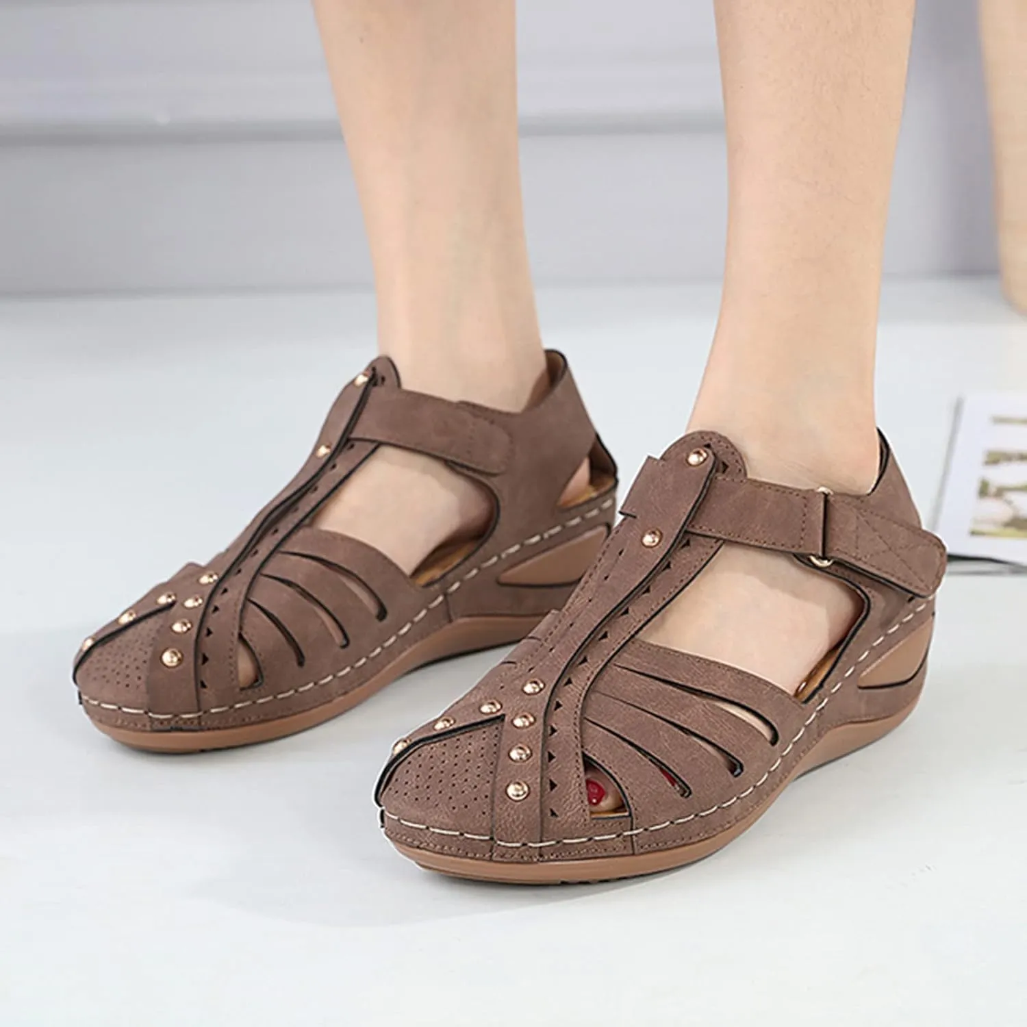 SBGMoSJ Shoes for Bunions and Wide Feet Women Summer Sandals for Women 2024 Black Gold Sandals for Women Dressy Flats Casual Summer Sandals Orthopedic Flip Flops with Heel Zapatos Plataforma De Mujer