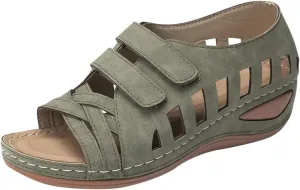 SBGMoSJ Womens Plantar Fasciitis Shoes Orthopedic Diabetic Walking Shoes Walking Sandals Women Red Sandals for Women Wedge Brown Leather Sandals Womens Block Heel Sandals