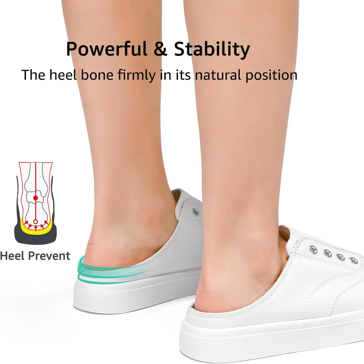 STQ Slip On Orthopedic Wide ShoesLightweight Women Backless Casual Plantar Fasciitis Relief Mule Sneakers
