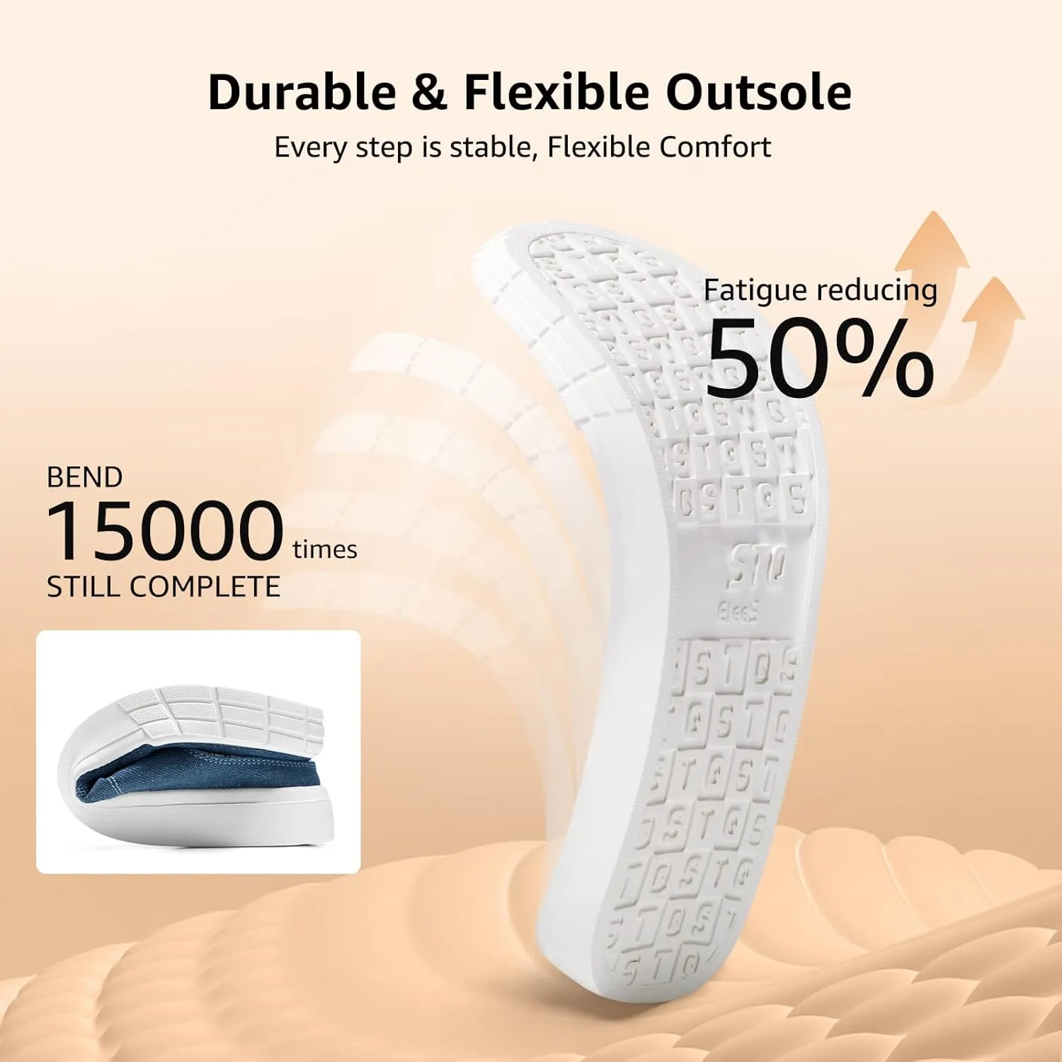 STQ Slip On Orthopedic Wide ShoesLightweight Women Backless Casual Plantar Fasciitis Relief Mule Sneakers