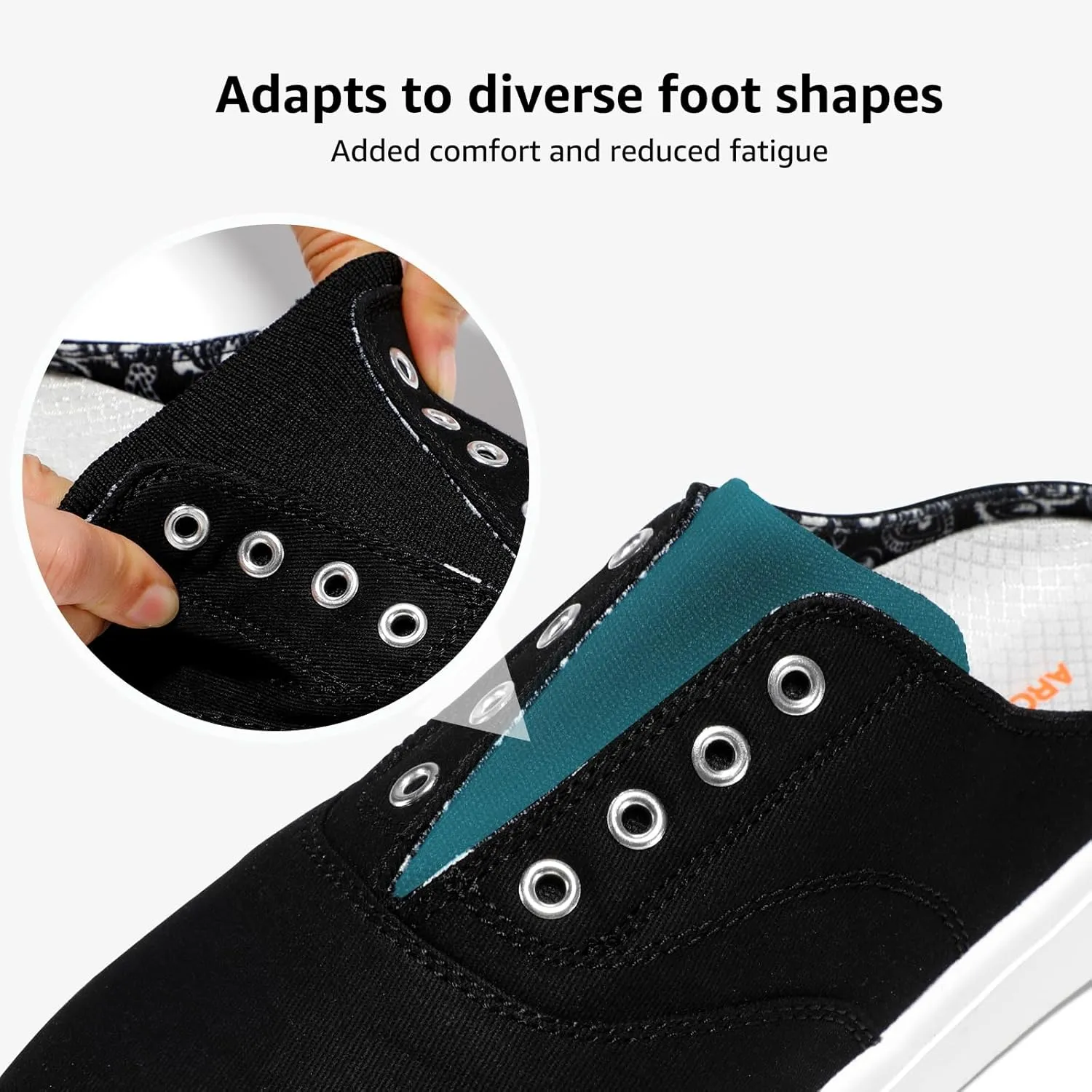 STQ Slip On Orthopedic Wide ShoesLightweight Women Backless Casual Plantar Fasciitis Relief Mule Sneakers