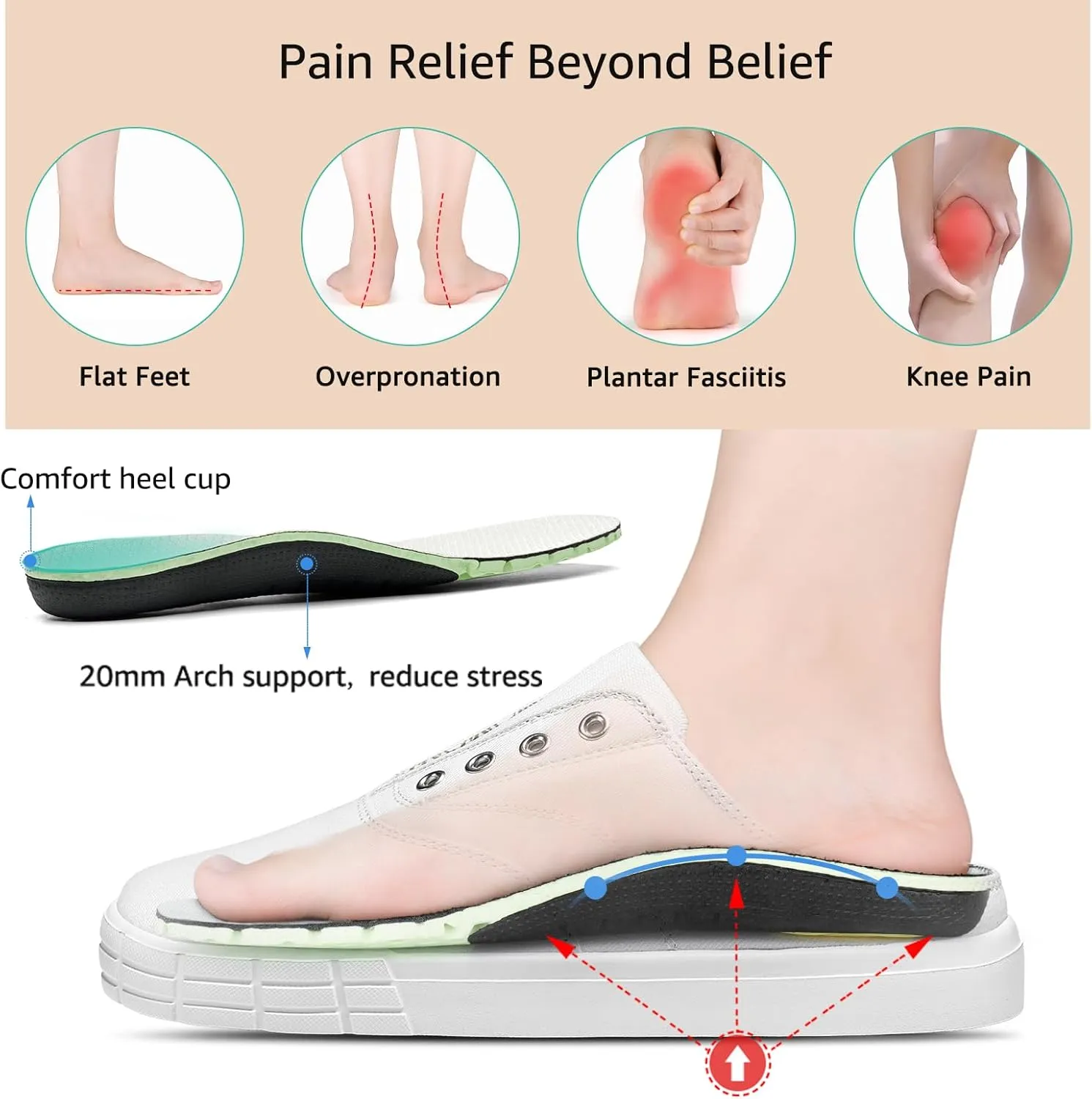 STQ Slip On Orthopedic Wide ShoesLightweight Women Backless Casual Plantar Fasciitis Relief Mule Sneakers