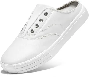 STQ Slip On Orthopedic Wide ShoesLightweight Women Backless Casual Plantar Fasciitis Relief Mule Sneakers