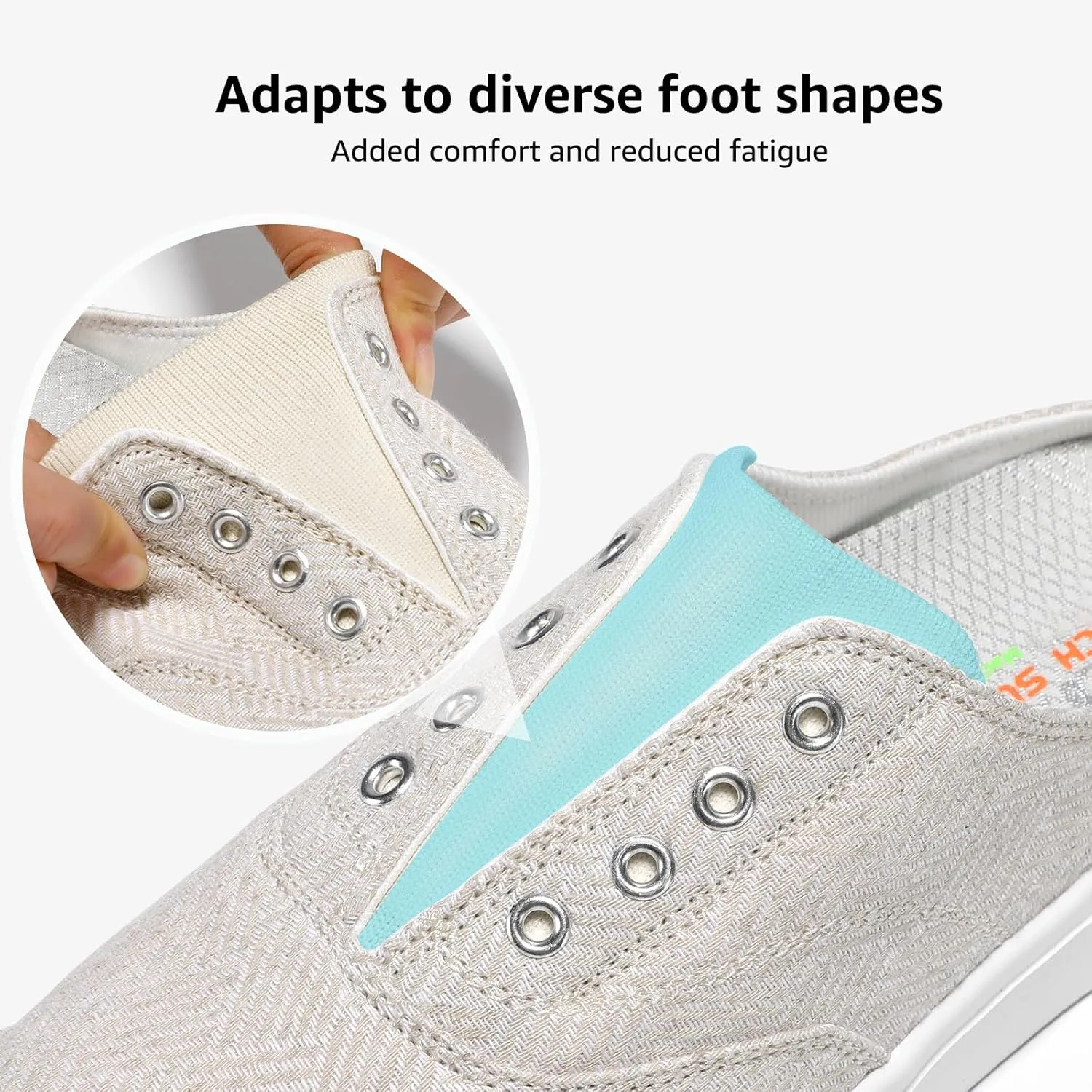 STQ Slip On Orthopedic Wide ShoesLightweight Women Backless Casual Plantar Fasciitis Relief Mule Sneakers