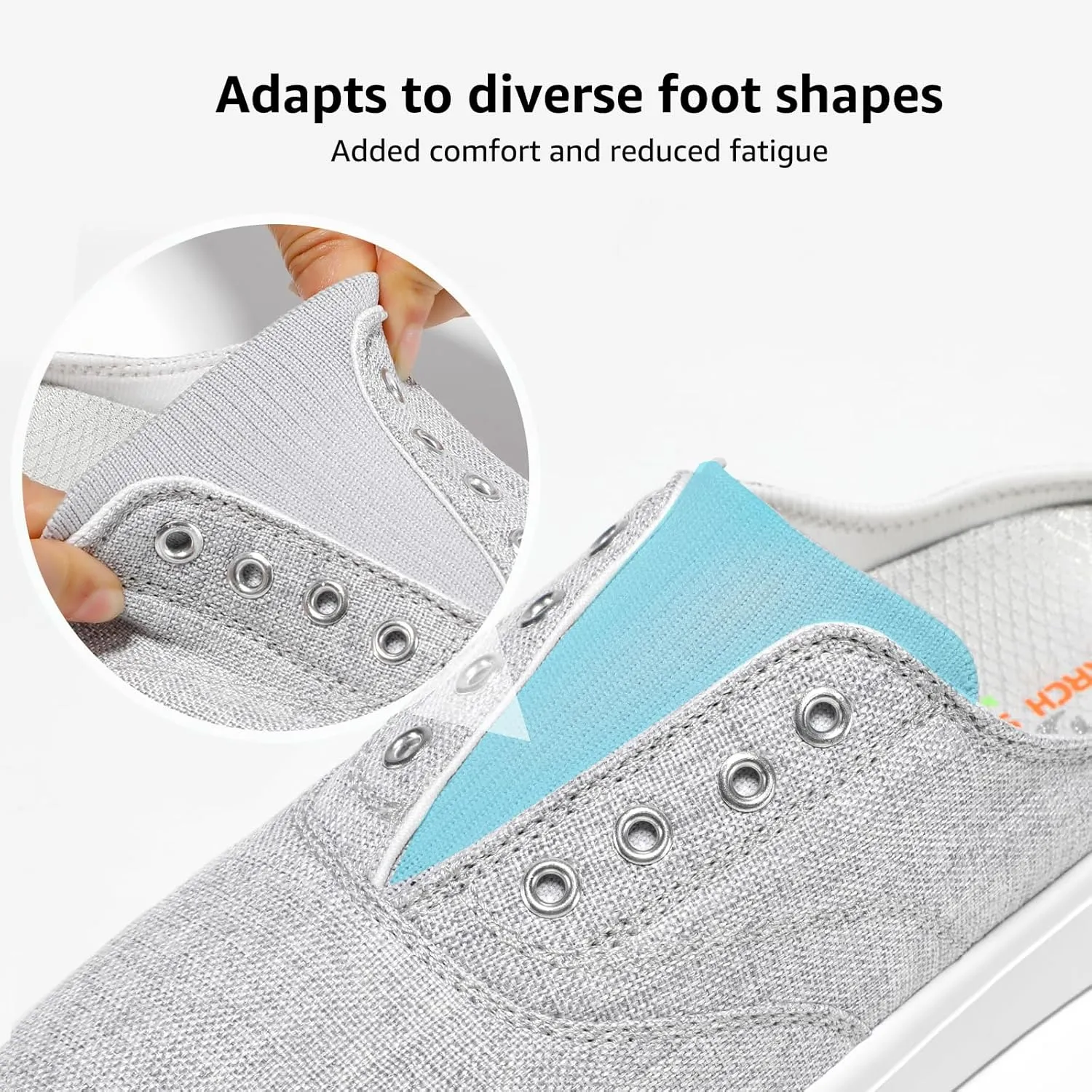 STQ Slip On Orthopedic Wide ShoesLightweight Women Backless Casual Plantar Fasciitis Relief Mule Sneakers