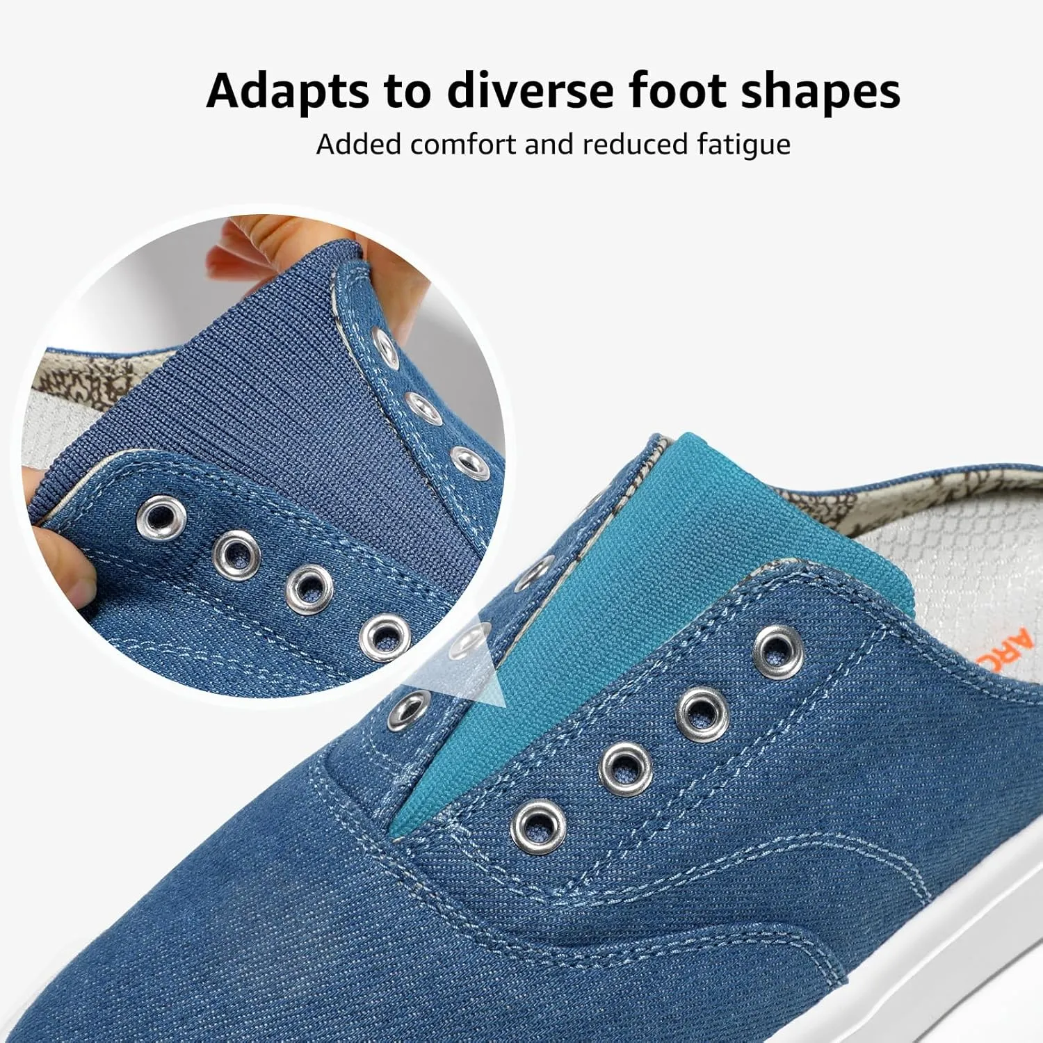 STQ Slip On Orthopedic Wide ShoesLightweight Women Backless Casual Plantar Fasciitis Relief Mule Sneakers