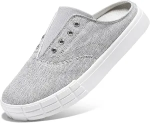 STQ Slip On Orthopedic Wide ShoesLightweight Women Backless Casual Plantar Fasciitis Relief Mule Sneakers