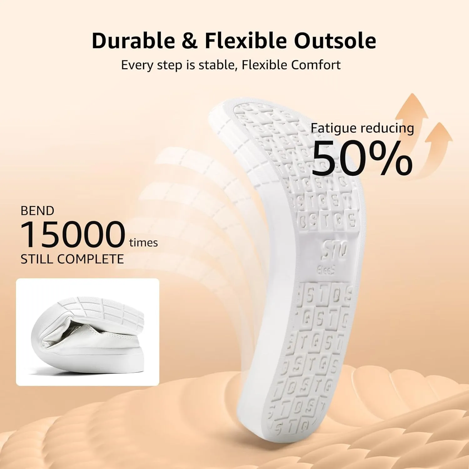STQ Slip On Orthopedic Wide ShoesLightweight Women Backless Casual Plantar Fasciitis Relief Mule Sneakers