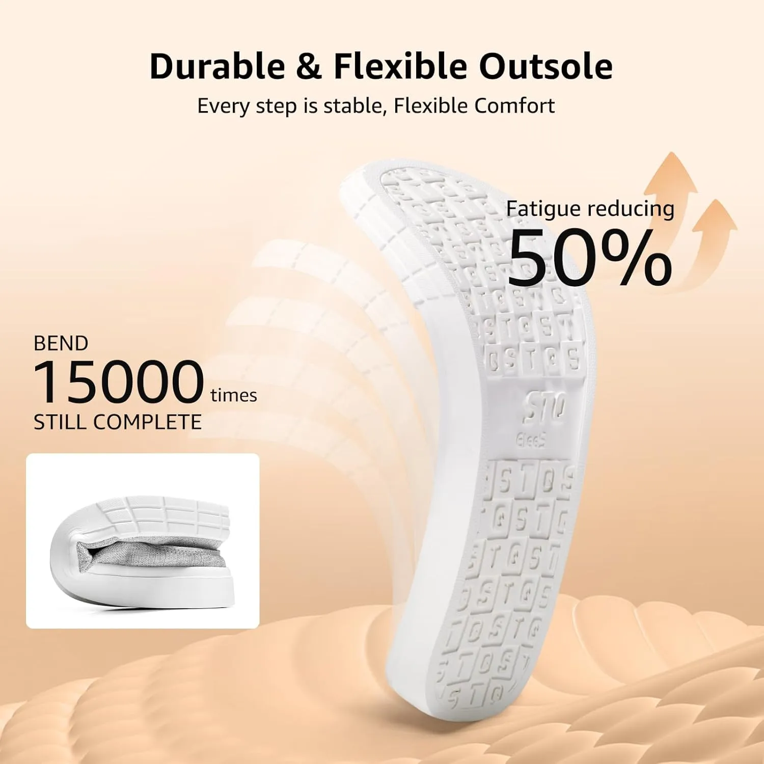 STQ Slip On Orthopedic Wide ShoesLightweight Women Backless Casual Plantar Fasciitis Relief Mule Sneakers