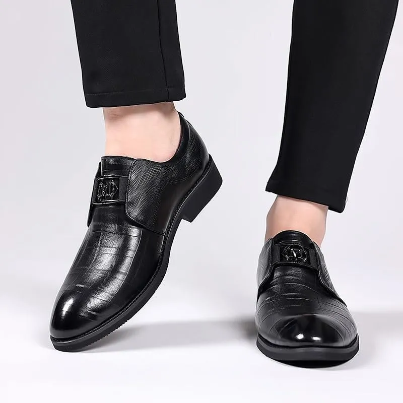 Stylish Men's Cap Toe Oxford Dress Shoes in Premium Leather with Polished Finish for Professional Wear