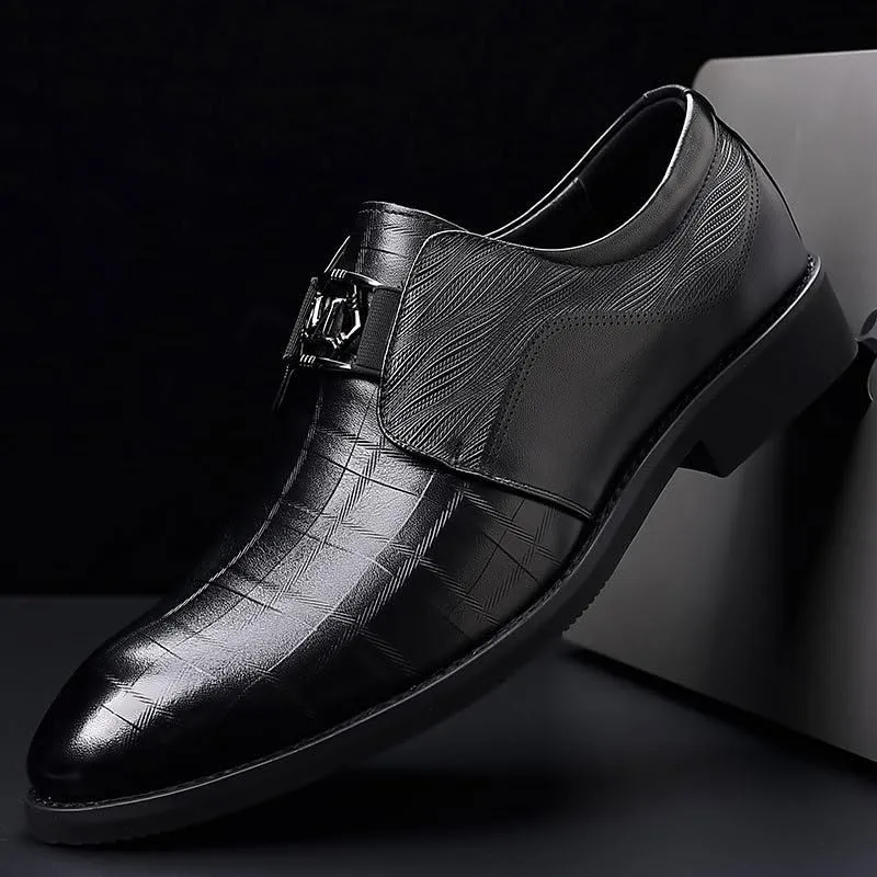 Stylish Men's Cap Toe Oxford Dress Shoes in Premium Leather with Polished Finish for Professional Wear