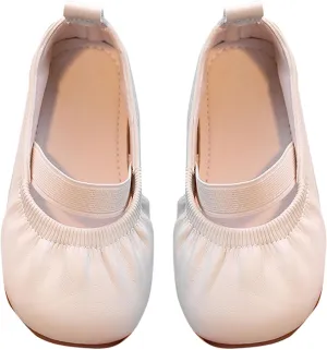 Toddler Ballet Shoes for Girls Soft Leather Ballet Slippers Ballet Shoes Dance Shoes for Girls Square Toe Ballet Flat𝐬