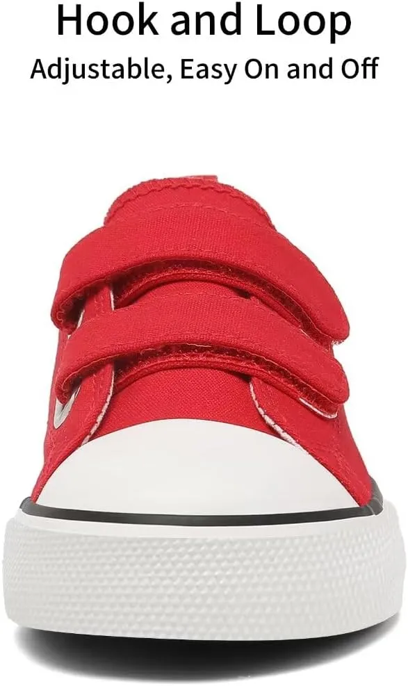 Toddler Little Kid Cushioned Canvas Shoes Slip On Sneakers Soft and Durable