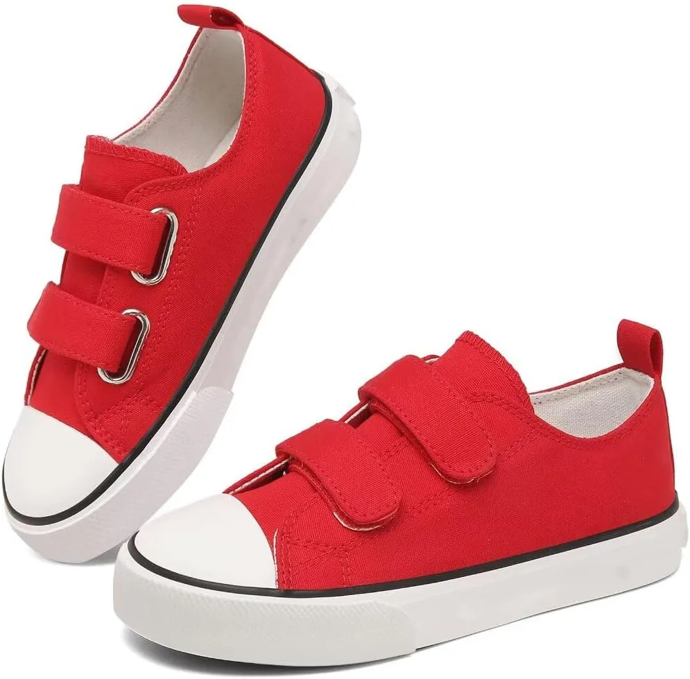 Toddler Little Kid Cushioned Canvas Shoes Slip On Sneakers Soft and Durable