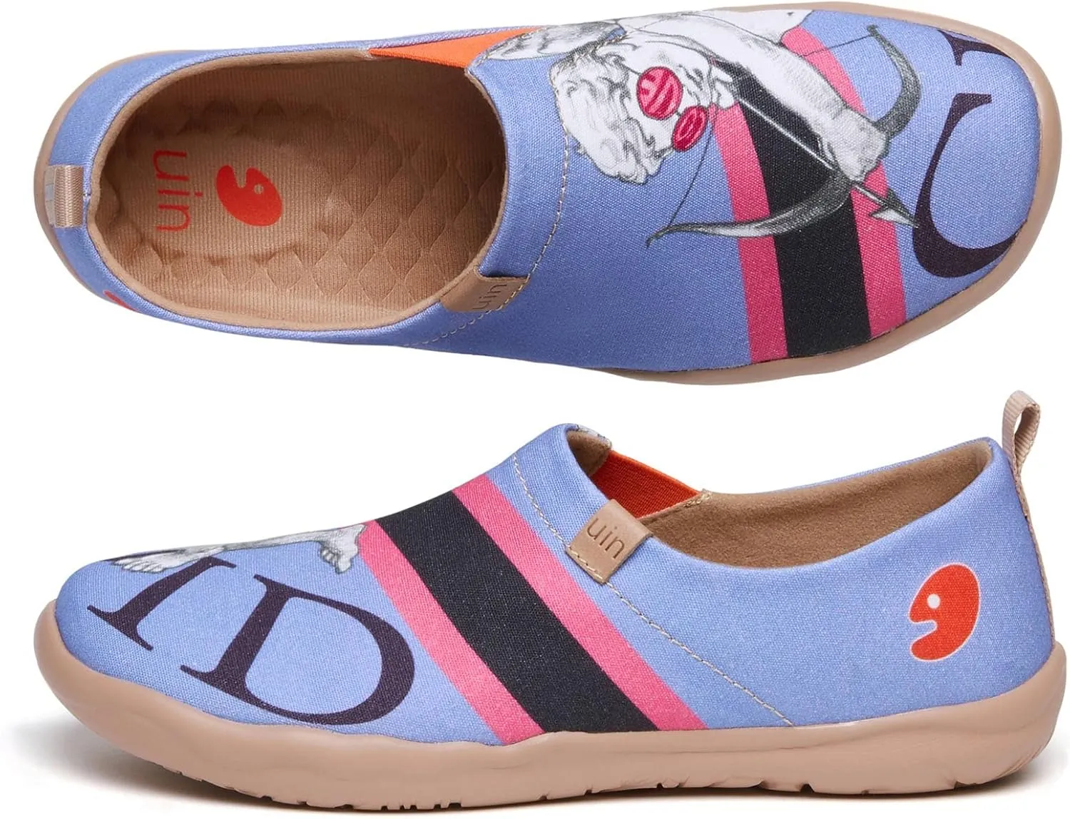 UIN Women's Walking Travel Shoes Slip On Microfiber Casual Loafers Lightweight Comfort Fashion Sneaker Toledo