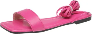 VESNIBA Women's Strappy Sandals Square Open Toe Flat Bottomed Casual Beach Sandals for Party Soft Shoes Casual Daily Dress